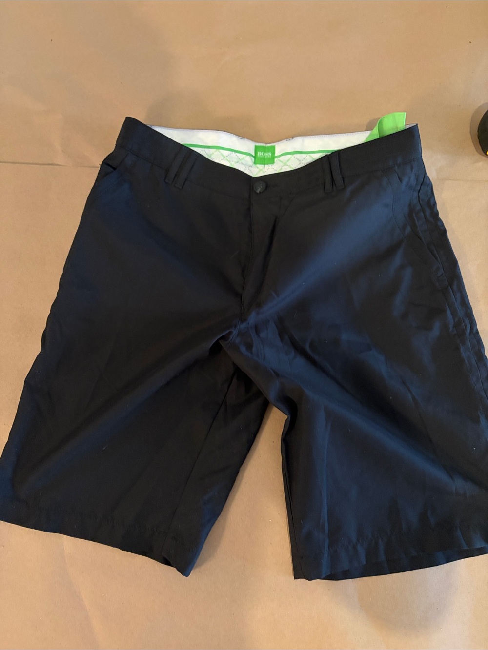 Hugo Boss Black Flat-Front Men's Shorts 34